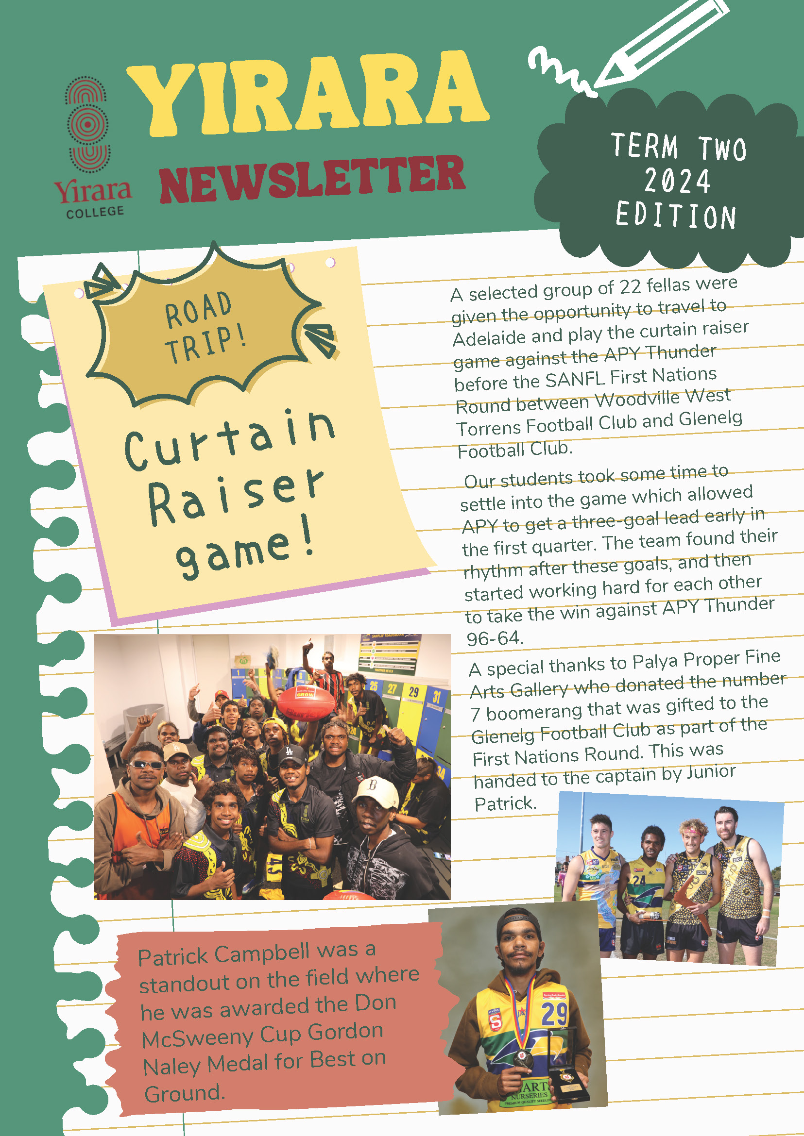 Newsletters – Yirara College